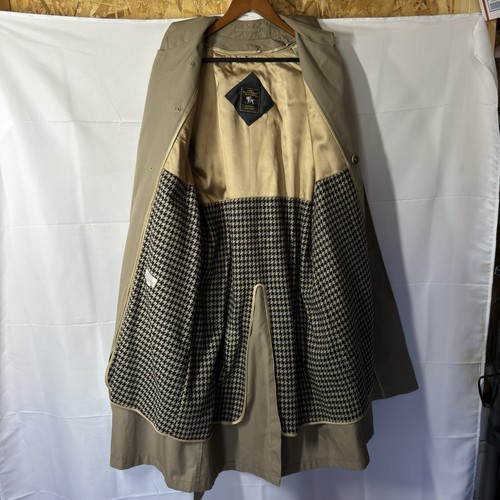 HART SCHAFFNER MARX Trenchcoat Men’s 40R Removable Wool Liner Vintage - Picture 4 of 14