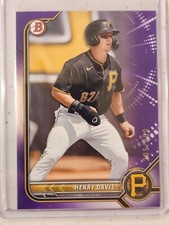 2022 Bowman Draft Purple Paper Henry Davis /250 Parallel Prospect Pirates Rookie