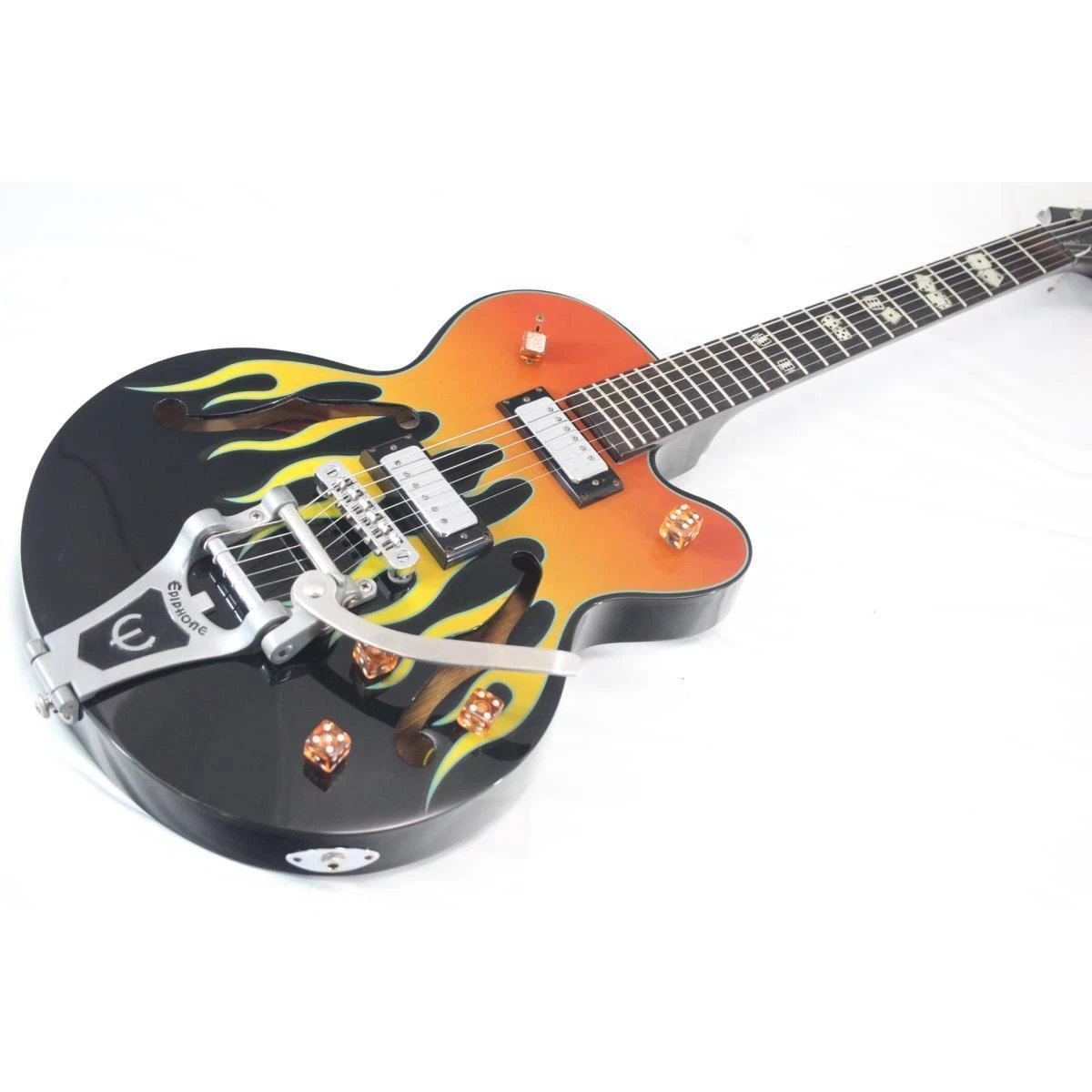 Epiphone FLAMEKAT Electric guitar w Hard case F S eBay