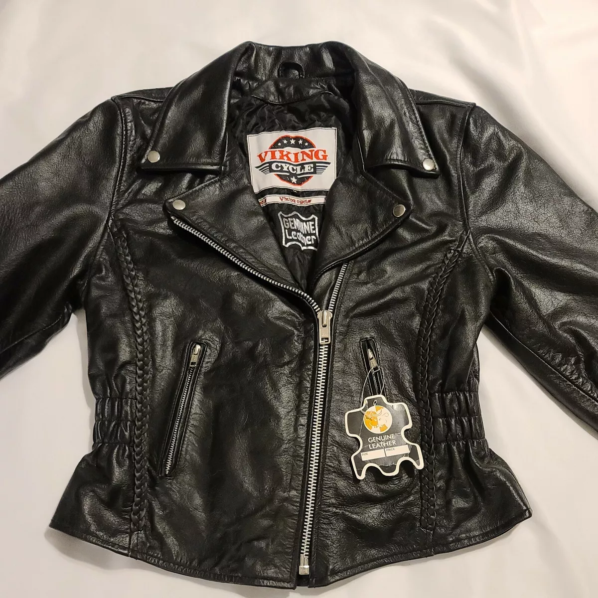 NWT Viking Cycle Women s Cruise Leather Motorcycle Jacket VC8000