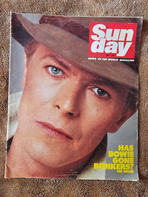 Rare David Bowie Gone Bonkers? May 1983 News Of The World Magazine Sunday Mail