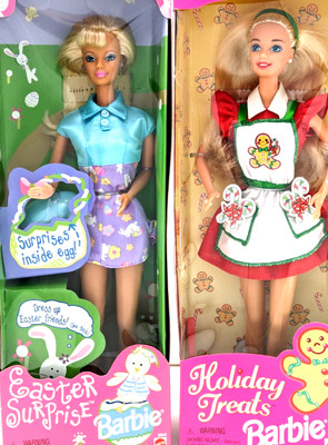 Barbie 1998 Easter Surprise 1997 Holiday Treats Special Edition Vintage Doll Lot