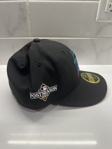 New Era 9FIFTY Low Profile Miami Marlins 2023 MLB Postseason Fitted Hat 7 1/4 - Picture 3 of 4