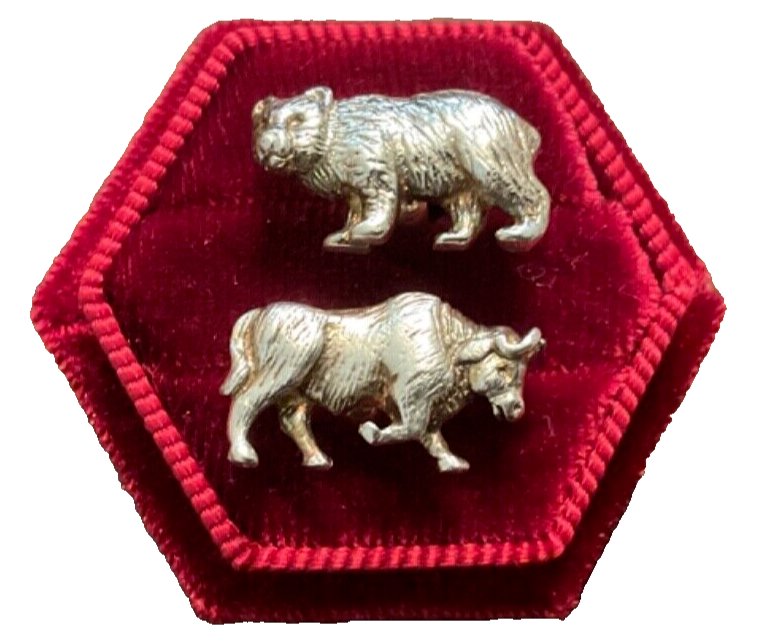 TIFFANY & CO. Sterling Silver Bull and Bear Cufflinks