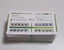 20Sets Dental Ortho Metal Brackets Mini Roth/MBT 022/018 345 hooks Mesh Base