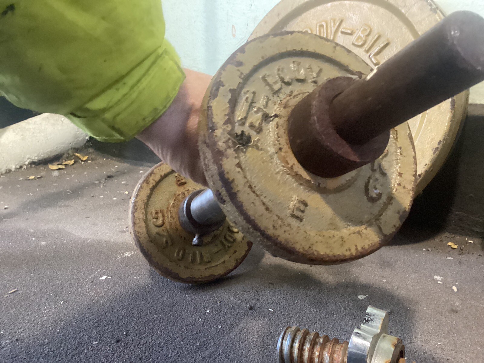 cast iron weights set used eBay