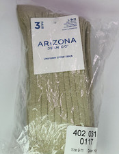 Arizona Jean Co. Uniform Crew Socks Large 9-11 Khaki 764753