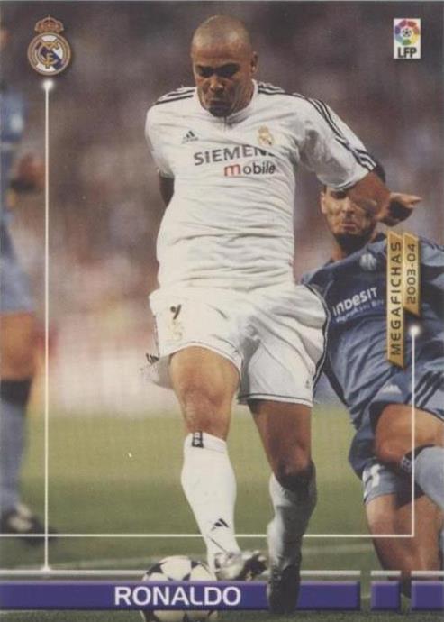 サッカーカード PANINI 03/04 MEGAFICHAS ロナウド 2003-04 Panini Megafichas La Liga Japan Edition - Ronaldo #126 for
