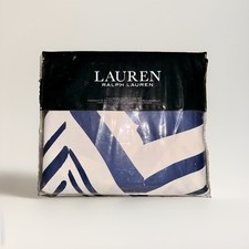 Ralph Lauren 3pc Duvet Cover Set - Shelbourne Queen/Full - Navy White NEW 270