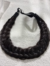 DIGUAN Messy Wide 2 Strands Synthetic Hair Braided Headband Hairpiece Chocolate