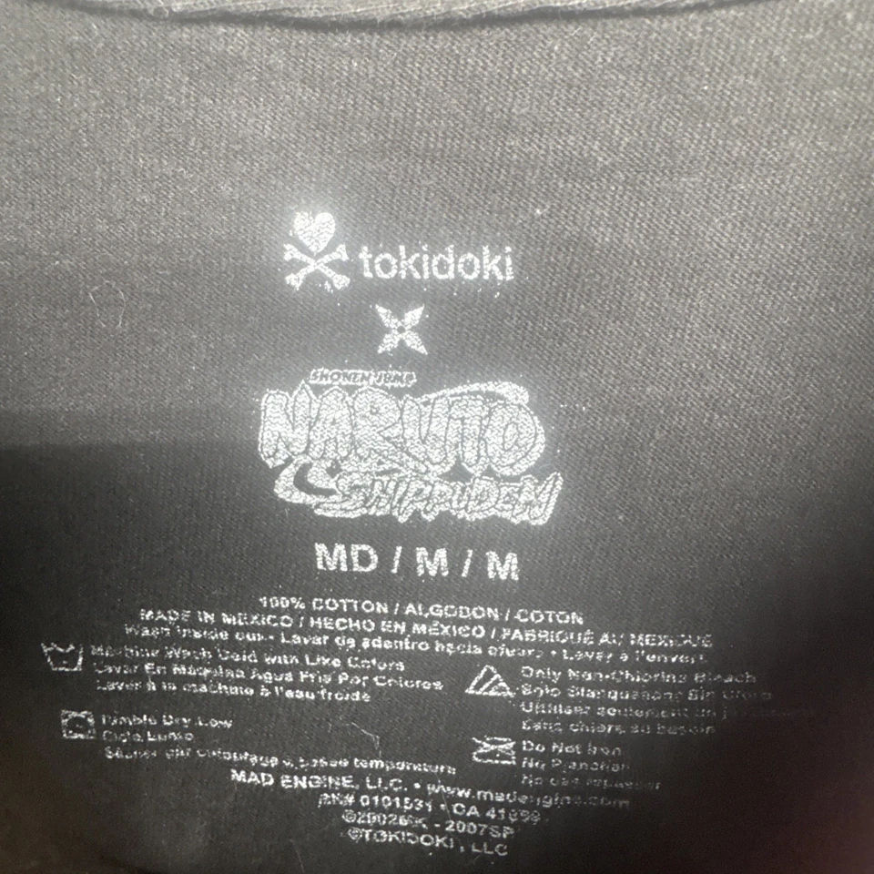 Camiseta Tokidoki x Naruto Shippuden Negra Manga Larga Gráfica Para Hombre Mediana Foto 3 de 4