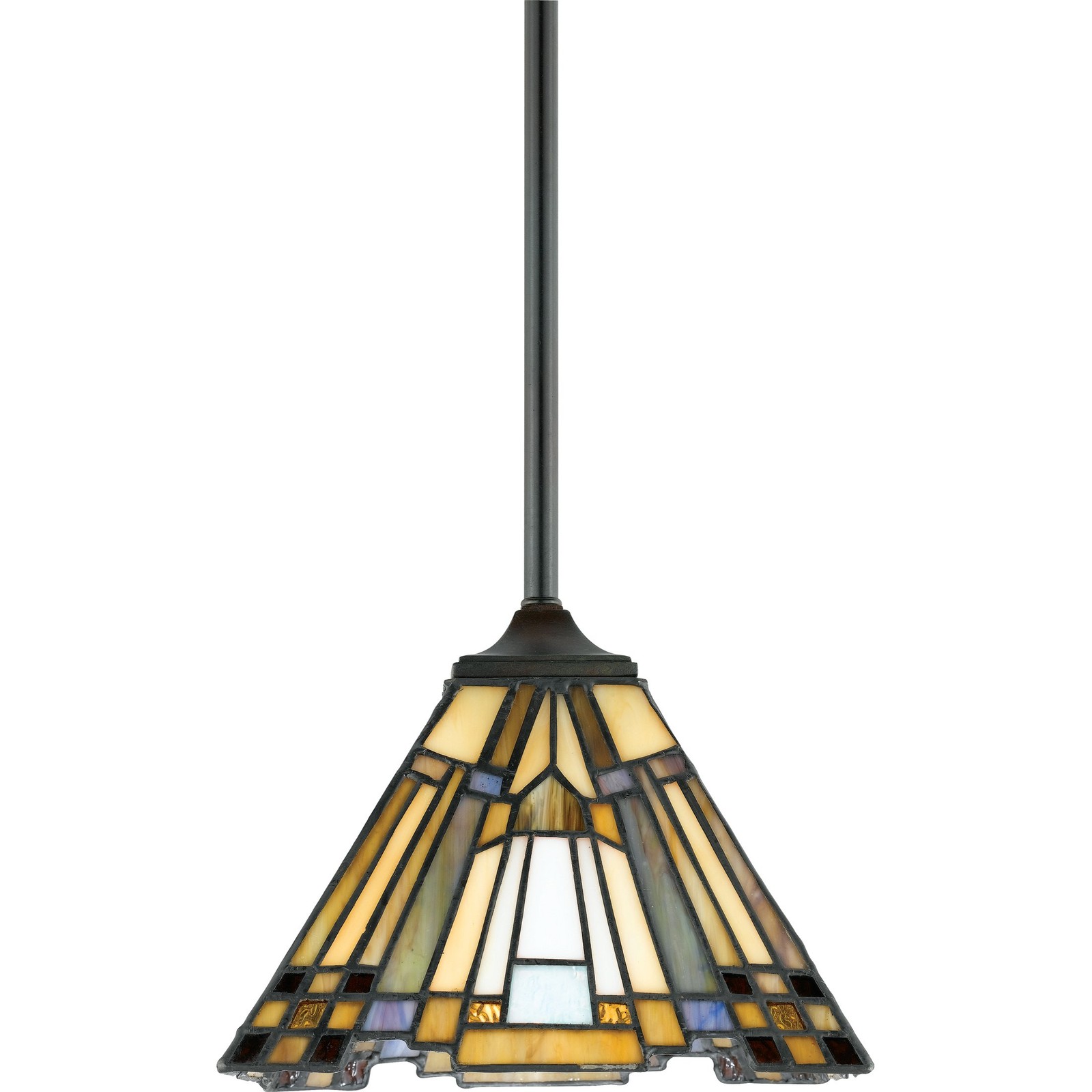 TFIK1508VA Inglenook Tiffany Style Classic Geometric Handcrafted Mini Pendant...
