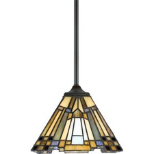 TFIK1508VA Inglenook Tiffany Style Classic Geometric Handcrafted Mini Pendant...