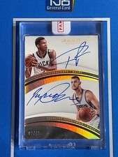 2016-17 Panini Immaculate 02/49 RC Dual Auto Giannis Antetokounmpo Papagiannis