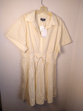 J.Crew Elena Mini Shirt Dress Blue White Striped Cotton Poplin Size 16 NWT