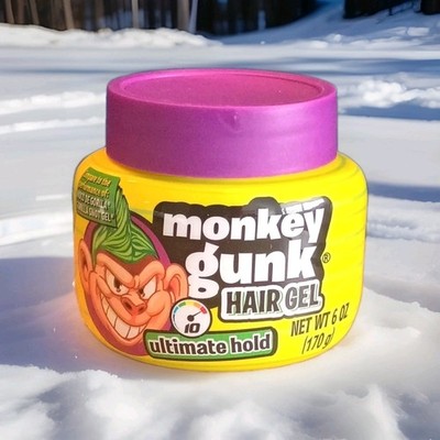 (x2) Monkey Gunk Hair Gel Ultimate Hold Yellow 6 oz
