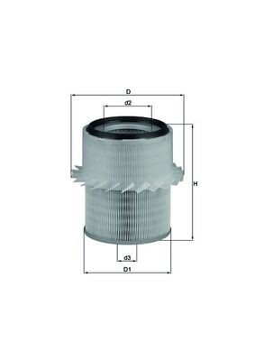 KNECHT LX 673 Air Filter for MITSUBISHI