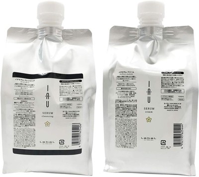 ism LebeL IAU SERUM Cleansing Shampoo 1000ml + Cream Hair Treatment 1000ml Refil