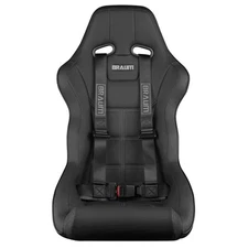 Braum - Black 4 Point 2 Inch Strap Racing Harness BRH-BKP4 - Single