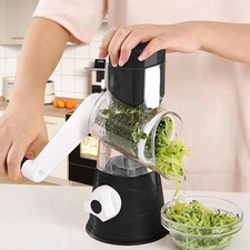 3 Drum Blades Cheese Grater Rotary Handheld Fruit Vegetable Slicer Shredder Tool