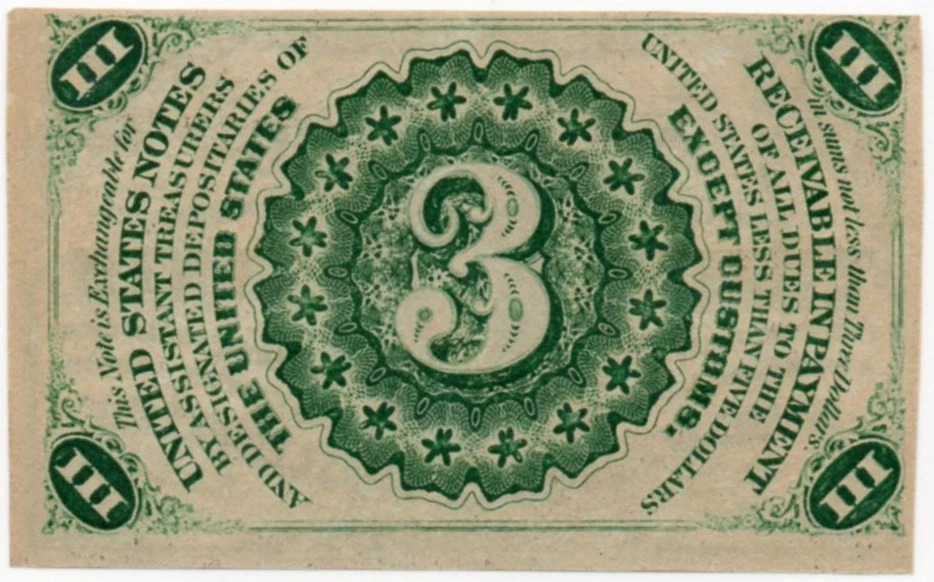 FR 1227 - 3c THIRD ISSUE - DARK BACKGROUND - PMG 64 EPQ - CU - FREE SHIPPING !! - Image 4 of 4