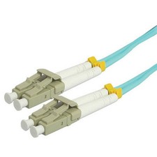 Comprehensive 32.8' 10Gb LC/LC Duplex 50/125 Multimode Fiber Patch Cable, Aqua