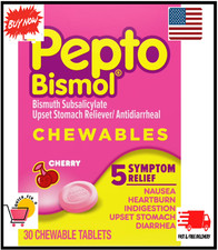 Pepto Bismol Chewable Tablets for Nausea, Heartburn, Indigestion, Upset Stomach
