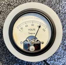 Vintage SIMPSON - Alternating Current VOLTMETER -  0-150 Volts - WORKS - Chicago