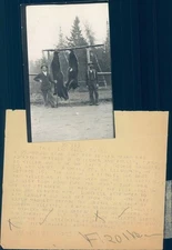 1936 Photo Joe Willetle Shot Bear John Swift Woodsman Animals Hanging Rope Press