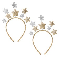 WLLHYF 2PCS Glitter Star Headband, Party Star Headband Hair Bands for Birthda...