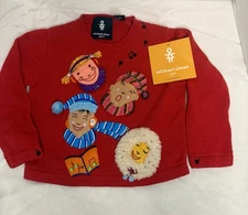 Vintage Y2K Michael Simon Girls 5 CHRISTMAS Sweater CAROLERS Winter Chorus