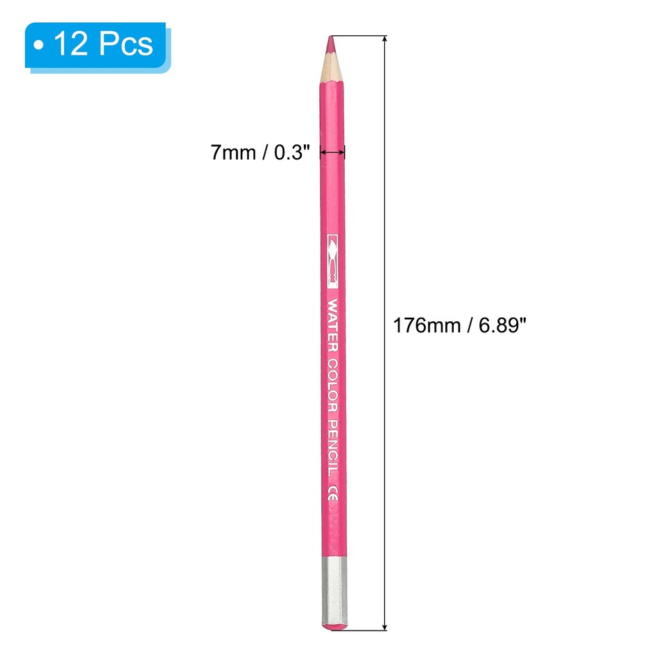 12Pcs Watercolor Pencil for Coloring, Drawing, Painting, Rose Red eBay