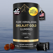 Himalayan Shilajit GOLD Gummies, Organic, Extremely Potent 3000 mg, Fulvic Acid