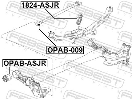 ✅Fits FEBEST OPAB-ASJR REAR BEAM SILENT BLOCK (HYDRAULIC) OPEL ASTRA ⭐UK Seller⭐