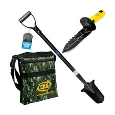 CKG Carbon Metal Detecting Set - Spade Shovel, Hand Shovel Digging Tool, Pouc...