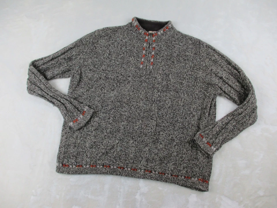 Woolrich Sweater Womens Large Brown Knit 1/4 Zip Pullover Casual Ladies - Image 2 of 4