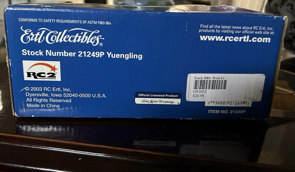 NEW In Box 2003 Yuengling Premium Lite Replica 1950 Blue Ford Truck Millennium - Image 4 of 4