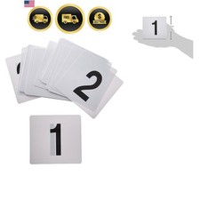 4" x 3 3/4" White Table Numbers, 1-25  Restaurant service, Great for Table I...
