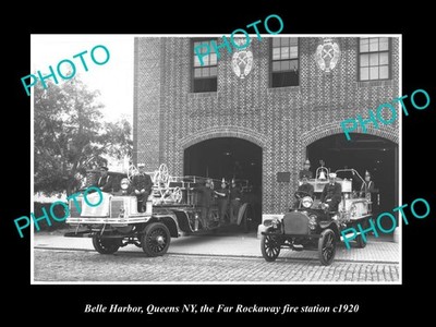 Belle Harbor Queens New York The Fire Station c1920 1 Old Large Historic Photo