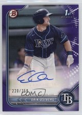 2022 Bowman Paper Prospect Purple Border 220/250 Erik Ostberg #PPA-EO Auto 0n64