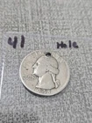 1941 Washington Silver Quarter Hole