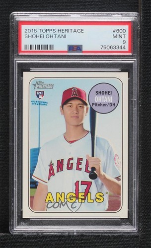 2018 Topps Heritage High Number Shohei Ohtani #600 PSA 9 MINT 4g0