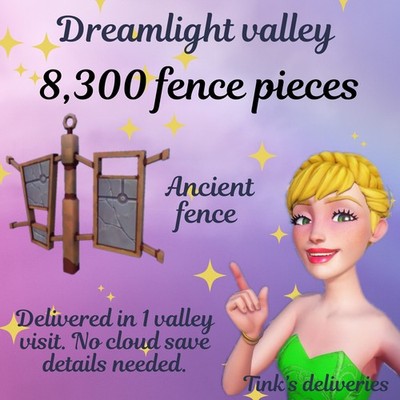 Dreamlight Valley Resources   8.300 Zaun Stück Packung Uralter Zaun