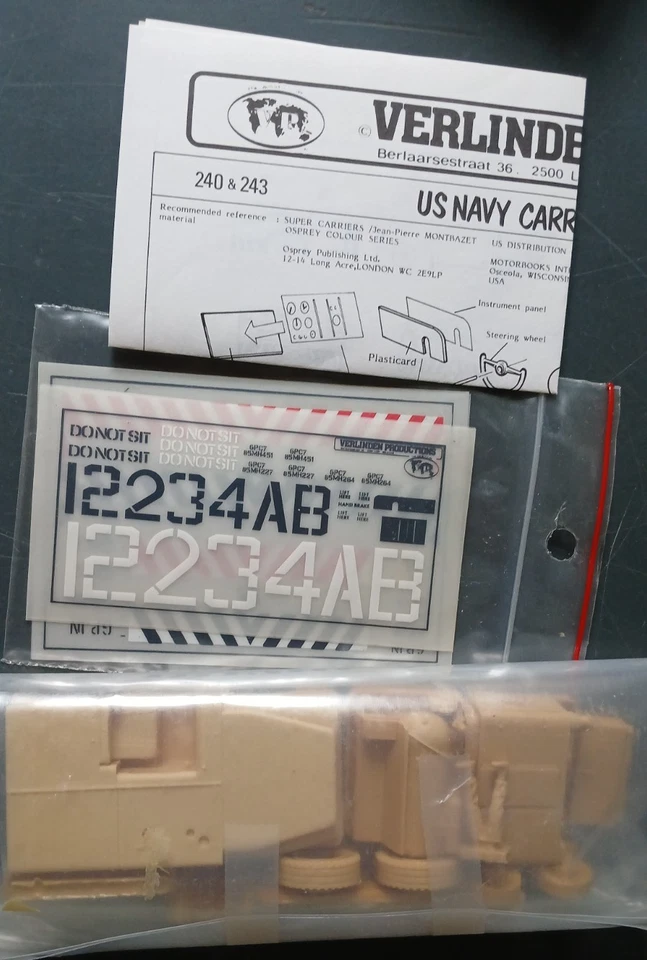 Verlinden 268 1/48 US Navy carrier tow/fire tractor - Image 2 of 2