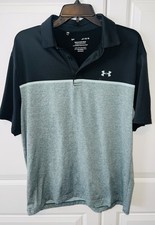 Under Armour, The Playoff Polo, Men's Size L, Navy Light Green