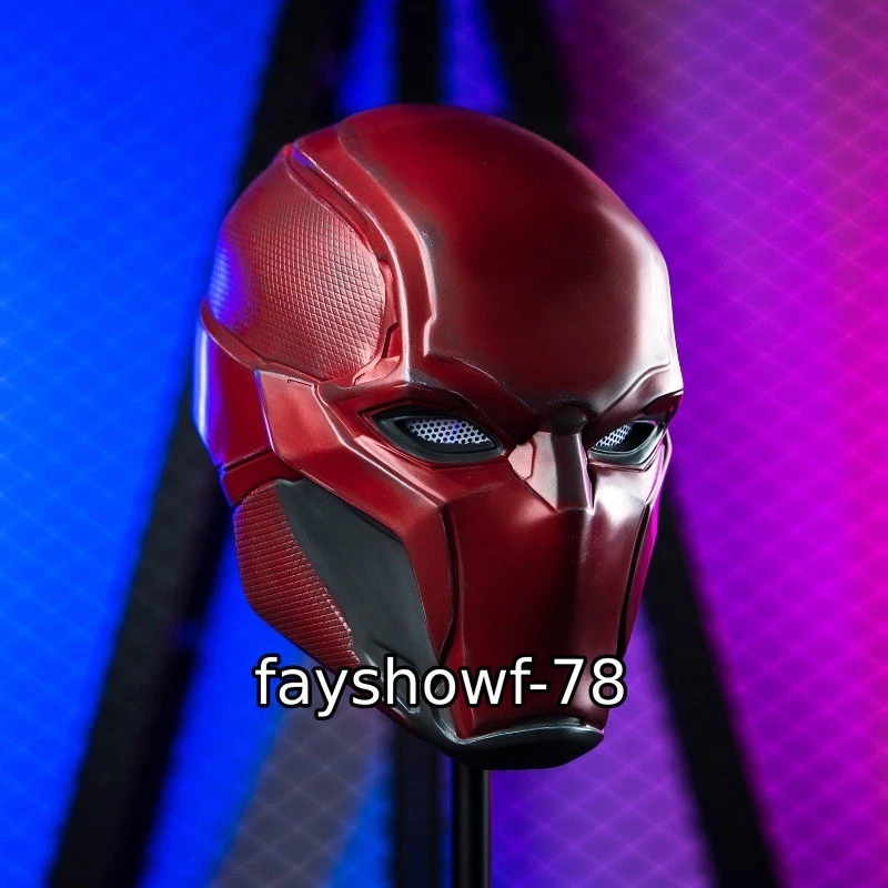 Batman Cosplay Helmet Red Hood Mask Robin Visor Comics Superhero Halloween Prop - Image 3 of 4