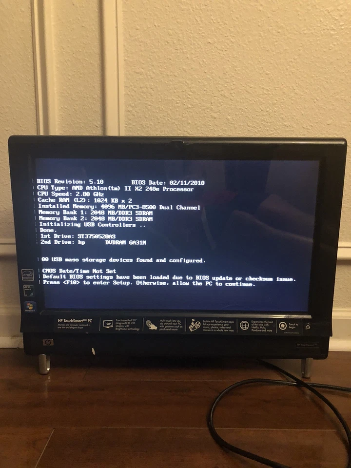 HYP Touchsmart 300 19.5" Windows 7 Computer AMD CPU 4GB 640GB Webcam WIFI - Image 2 of 4