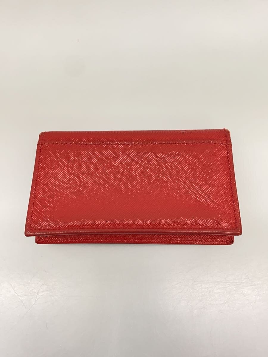 PRADA Card Case Leather RED Women's thumbnail 2