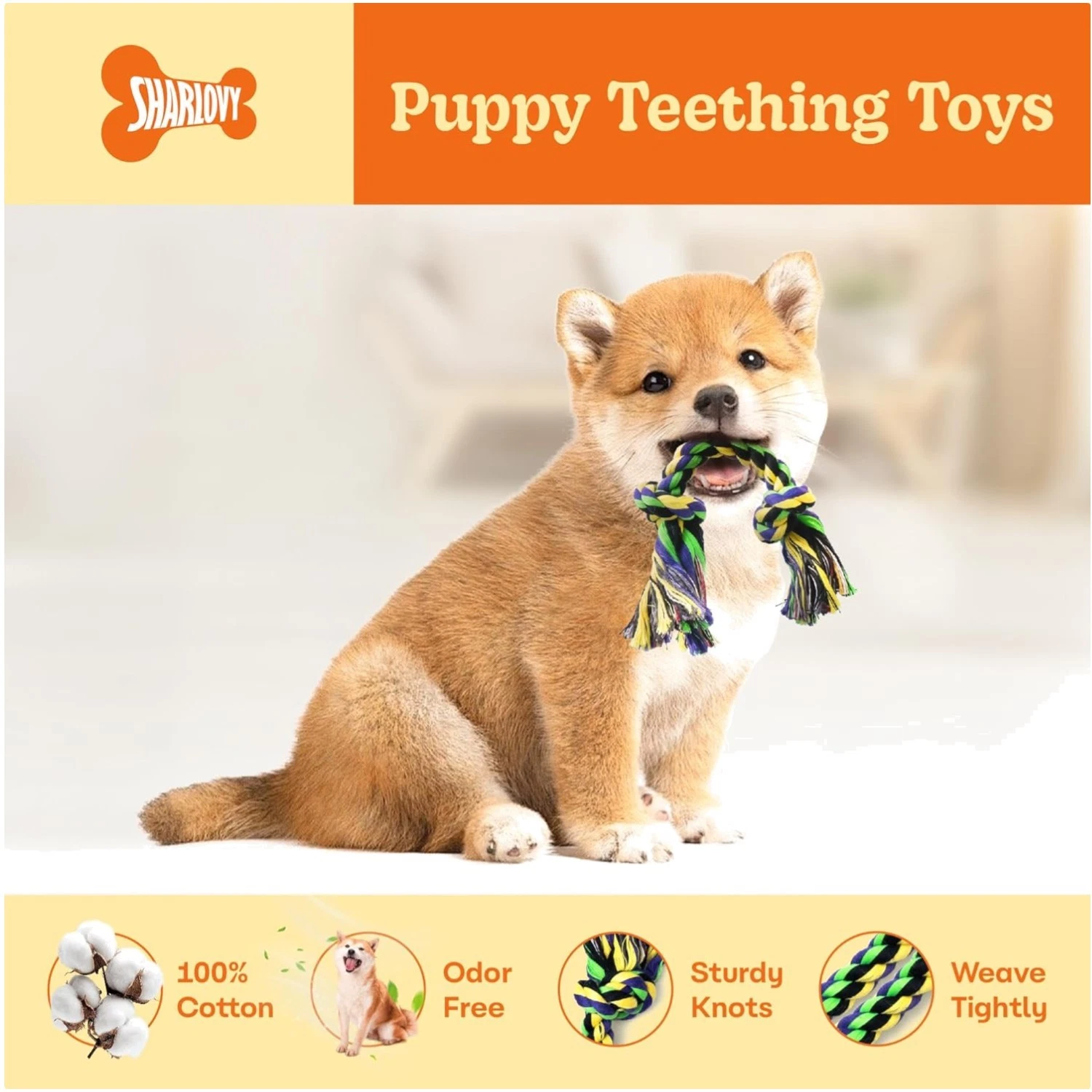 Durable Puppy Rope Toys for Aggressive Chewers