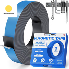 Image of Magnetic Tape Roll - 1 Metre Long, 30 Mm Wide - Extra Thick & Wide Magnetic Str